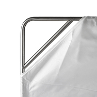 E-IMAGE F04-48 120*120cm Drapeau photo Cadre en acier inoxydable avec tissu de diffusion Accessoires photo