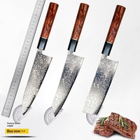 Couteau de Chef en Acier Damas de Haute Qualité 21cm pour Trancher, Découper la Viande et les Petites Légumes – Hachoir de Cuisine Moderne