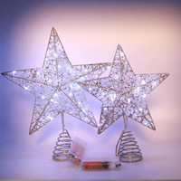 Großhandel Neue Baumspitzen-Sternlichter Pentagramm-Ornamente LED Weihnachtsbeleuchtung Dekorationszubehör