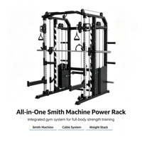 Machine de musculation multifonctionnelle Smith Machine Power Cage avec Lat Pulldown et Cable Crossover pour la musculation et le bodybuilding