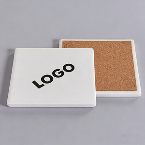 Round Square Ceramic Sublimation <b>Coasters</b> Custom <b>Marble</b> <b>Coasters</b> Heat Insulated Drink Mats for Home Kitchen - Product Image 1