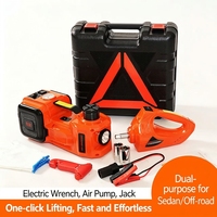 Cric hydraulique électrique multifonctionnel portable pour voiture 12V DC avec clé électrique, pompe à air et marteau