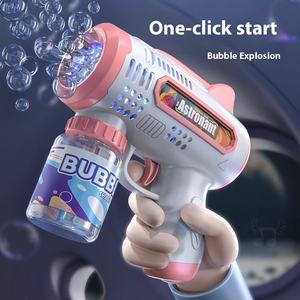 Para <span class=keywords><strong>Amazon</strong></span> Cross-Border Best Seller Juguete para niños al aire libre <span class=keywords><strong>Pistola</strong></span> <span class=keywords><strong>de</strong></span> <span class=keywords><strong>burbujas</strong></span> <span class=keywords><strong>de</strong></span> mano con luz completamente automática <span class=keywords><strong>de</strong></span> 8 agujeros Plástico duradero - Product Image 4