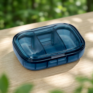 Boîte à pilules hebdomadaire portable en PP de qualité alimentaire, noire transparente, résistante aux enfants, 3 compartiments, vente en gros 2025 - Product Image 6