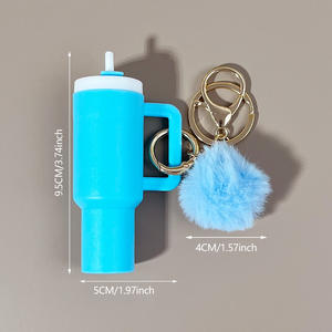2025 Latest Design PVC Cartoon <b>Mini</b> Cup Keychain Cute Insulated Waterproof Pendant for <b>Backpack</b> Coin Holder - Product Image 4