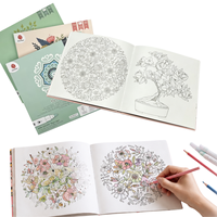 Livre de coloriage à couverture rigide, fleur de mandala, bloc de coloriage anti-stress pour enfants et adultes, livre de dessin relaxant, art, artisanat, peinture