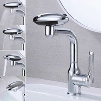 Robinet multifonctionnel en acier inoxydable Hotshot, lavabo universel pour salle de bain avec noyau de valve en céramique réglable, produit phare