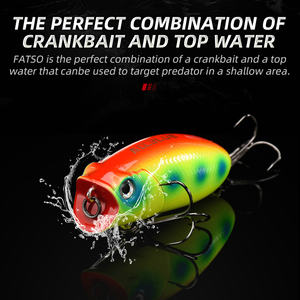 Señuelo de Pesca ALLBLUE FATSO para Pesca de Orilla, Combinación de Crankbait <span class=keywords><strong>y</strong></span> Superficie - Product Image 5