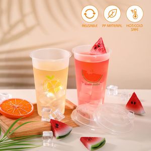 Vaso Desechable Personalizado con Logotipo, Vaso de Plástico PP Esmerilado para Smoothies, Vaso en Forma de U para Té de Burbujas con Leche - Product Image 5