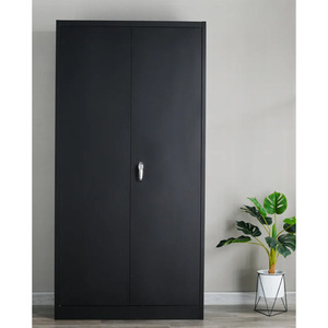 Armario Metálico de Almacenamiento de 2 Puertas de Acero, Armarios Metálicos de Almacenamiento para Garaje, Armario Metálico con Cerradura para Hotel, Apartamento, Oficina en Casa - Product Image 4