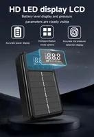 Démarreur de Voiture Portable 12000mAh avec Batterie Externe Solaire et Pompe à Air – Booster de Batterie d'Urgence pour Voyages en Extérieur