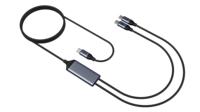 Câble double face 2-en-1 à chargement rapide 5A Type C PD100W Chargeur USB Câble de données tressé en nylon pour téléphone Caméra Double pour ordinateur