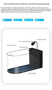 Nano Glazen Kogeldoos Zeevis <span class=keywords><strong>Aquarium</strong></span> Luxe Transparante Duurzame Kleine Tank Voor Woonkamer Slaapkamer Bureaublad - Product Image 5