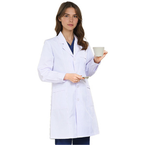 Camice da Laboratorio Bianco Personalizzato per Medici e Infermieri, Camice Medico Slim Fit per Ospedali, Laboratori e Fabbriche Alimentari - Product Image 1