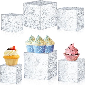 Espositore <span class=keywords><strong>per</strong></span> Torte in Acrilico Trasparente, Piedistallo con Base Cava, Scatola Espositiva CUBOIDALE - Product Image 6