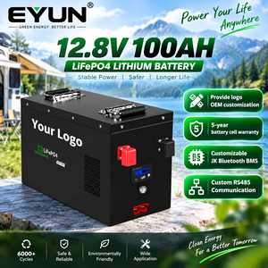 แบตเตอรี่ลิเธียมไอรอนฟอสเฟต EYUN12.8V 100Ah แบบโซลิดสเตท สำหรับเก็บพลังงานแสงอาทิตย์ ระบบจ่ายไฟบ้าน  วงจรการใช้งานแบบ Deep Cycle - Product Image 3