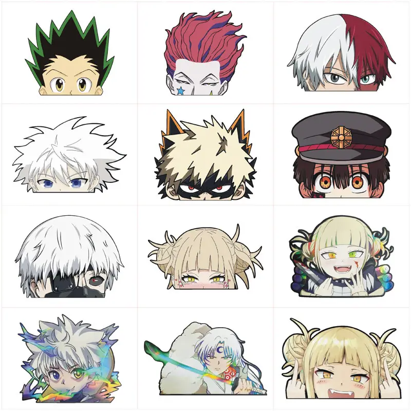 24 Designs Auto Reflektor Aufkleber Cosplay Anime Hunter X Hunter Toiletten gebundene Hanako-kun Auto Aufkleber Aufkleber Vinyl