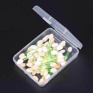 25 pièces/ensemble brosse d'ombre à paupières éponge jetable <span class=keywords><strong>Double</strong></span> têtes à pointe ovale en gros pas cher outil applicateur d'ombre à paupières - Product Image 3