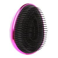 Peigne de poche portable personnalisé ABS antistatique Mini Kids couverture galvanisée forme d'oeuf de Pâques démêler brosse à cheveux