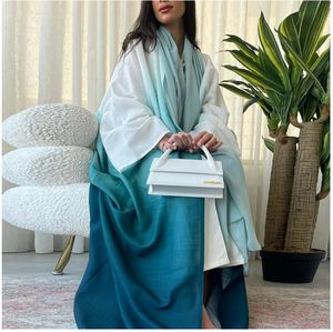 <span class=keywords><strong>M</strong></span>-154 Busana Muslimah Abaya untuk Wanita Bahan Bernapas Anti Kusut Lengan Panjang Sepanjang Mata Kaki Motif Cetak Digital Turki Semua Ukuran - Product Image 1