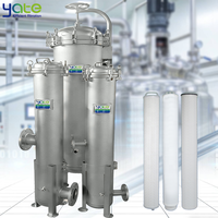 Boîtier de filtre à cartouche à haut débit en acier inoxydable 304 316 certifié CE pour le traitement de l'eau et la filtration électronique des eaux usées