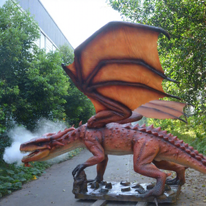 Dragón Animatrónico Animado <span class=keywords><strong>de</strong></span> Película, Dragón Rojo que Sopla Humo para Parques Temáticos <span class=keywords><strong>de</strong></span> Dinosaurios, Parque Jurásico - Product Image 1