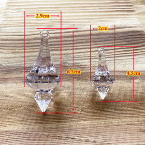 Atacado Plastic Light Prism <span class=keywords><strong>Chandelier</strong></span> Acessórios Acrílico Wedding Teto Decoração Pingente Crystal Clear Acrílico Ornamento - Product Image 4