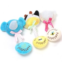 Usine directe en gros transfrontalier mignon chat chien jouet en peluche vache éléphant ours en corde de coton balle en caoutchouc emballé dans des sacs