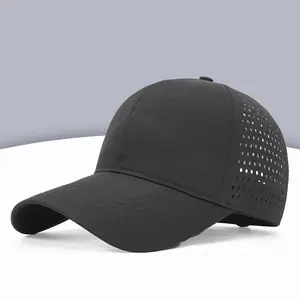 Topi bisbol bordir Logo kustom kualitas tinggi, topi Baseball jaring pelindung matahari luar ruangan cepat kering tahan air