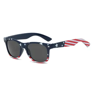 Kacamata hitam bendera Amerika 4 Juli dekorasi kacamata Pesta patriotik Dekorasi Hari Peringatan 4 Aksesori Juli H1005