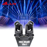 Projecteur de scène mobile Lyre 18R 380 populaire à double prisme, faisceau net, pour performance DJ