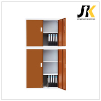 Armoire de classement métallique verrouillable en acier pour bureau, double porte, avec 4 étagères réglables – Vente en gros