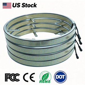 ไฟวงแหวน LED สีขาวแบบสองด้าน ขนาด 17 นิ้ว 10 <span class=keywords><strong>แถว</strong></span> รุ่น 5730 อะลูมิเนียม IP68 กันน้ำ สำหรับรถกระบะยกสูงและรถออฟโรด - Product Image 1