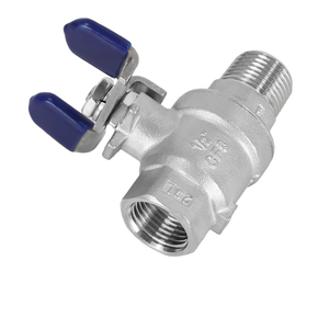 Robinet à tournant sphérique en deux pièces en acier inoxydable 304 poignée papillon manuelle filetage externe robinet à disque de qualité pour la commutation de l'eau de <span class=keywords><strong>gaz</strong></span> - Product Image 3
