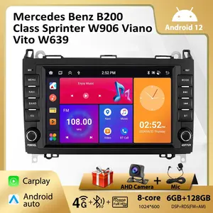 Pemutar Multimedia mobil Android, pemutar Multimedia Radio mobil navigasi GPS HU Stereo untuk <span class=keywords><strong>Mercedes</strong></span> Benz B200 kelas W906 Viano <span class=keywords><strong>Vito</strong></span> W639 Carplay - Product Image 2