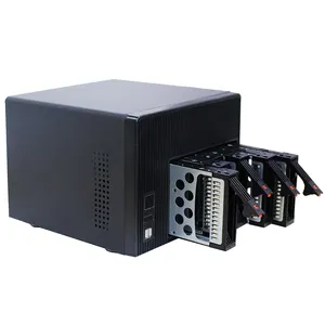 6 베이 Nas 스토리지 서버 미니 Itx B360 마더 보드 플렉스 1u 300w 전원 공급 장치