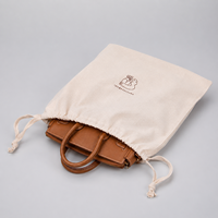 Pochette en toile de coton avec cordon de serrage, logo personnalisé imprimé à l'écran, sac d'emballage réutilisable pour les marques de sacs
