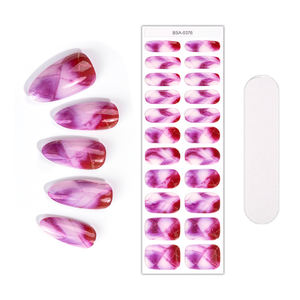 Bandes de vernis gel semi-durcies de qualité salon, application facile, effet ombré, sans lampe UV, autocollants pour ongles en gel sans UV, enveloppes pour ongles en gel - Product Image 6