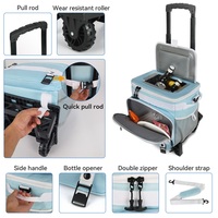 Sac isotherme rembourré avec poignée de transport et compartiment pour glaçons, idéal pour les voyages et les pique-niques, sac portable résistant à l'eau