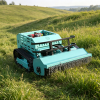 Tondeuse robot chenillée diesel 1000 mm à télécommande DIY, coupe-herbe industriel 4 temps CE pour ferme et verger, avec fonction de paillage