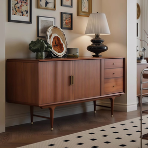 Armoire de rangement pour salon Longstar, <span class=keywords><strong>buffet</strong></span> en bois massif, armoire de rangement <span class=keywords><strong>scandinave</strong></span> pour salon - Product Image 1