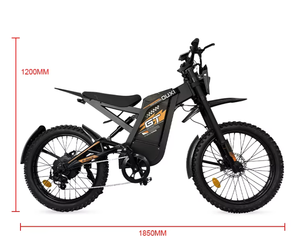 จักรยานไฟฟ้า EU GT2000 รุ่น City Fat Tire Hybrid Ebike 48V สำหรับปั่นบนภูเขาและทางวิบาก พร้อมแบตเตอรี่ในตัว มีสินค้าในออสเตรเลีย - Product Image 6