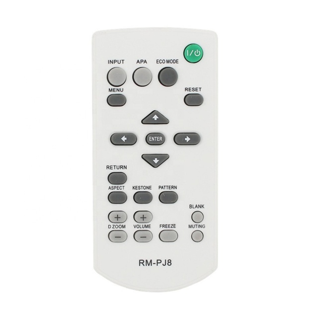 Replacement Remote Control RM-PJ6 RM-PJ7 RM-PJ8 Plastic Fixed Code Infrared Black for Projector