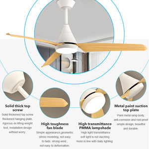 พัดลมเพดาน Bldc ทันสมัยสำหรับห้องนั่งเล่นในบ้านขนาด52นิ้วพัดลมติดเพดานพร้อมรีโมทควบคุม - Product Image 3