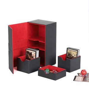 Classic PUL Leather Large Capacity Card Box 200+ Commander Set for Games Board Game Storage Box Three <b>Kingdoms</b> - Product Image 1
