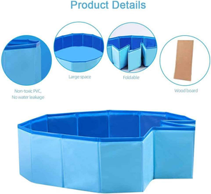 Bassin pliable piscine baignoire Portable pataugeoire pour animaux de compagnie pour l'intérieur extérieur piscine eau <span class=keywords><strong>Pon</strong></span> - Product Image 5