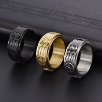 Bague pour homme en acier inoxydable, étanche et résistante aux rayures, motif ancre de bateau pirate et boussole, style luxe léger, très vendue et fréquemment portée