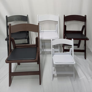 للبيع بالجملة مقاعد ناعمة مبطنة للحدائق الخارجية من مادة البولي يوريثلين ، راتنج أسود محمول لحفلات الزفاف - Product Image 6