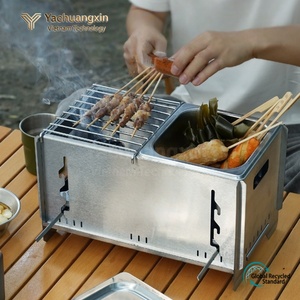 Estufa de leña portátil para exteriores Kanto, multifuncional, de acero inoxidable, desmontable, para acampar y asar. - Product Image 3
