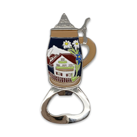 Design personnalisé Allemagne Souvenirs Cadeaux de voyage Métal 3D Promotionnel Francfort Munich Bière Oktoberfest Ouvre-bouteille Aimants pour réfrigérateur